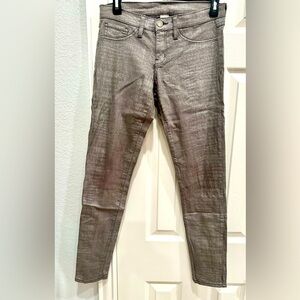 Francesca Birdcage: Silver stretch jeans 27